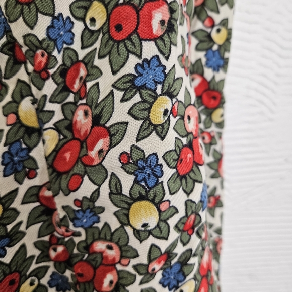 Vintage 70's Floral Fruit Romper With Cross Back Detailing - Picture 3 of 8